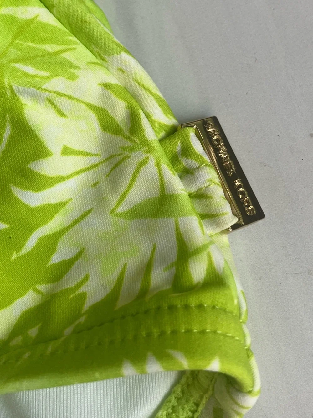 Michael Kors one shoulder cutout printed swimsuit 14